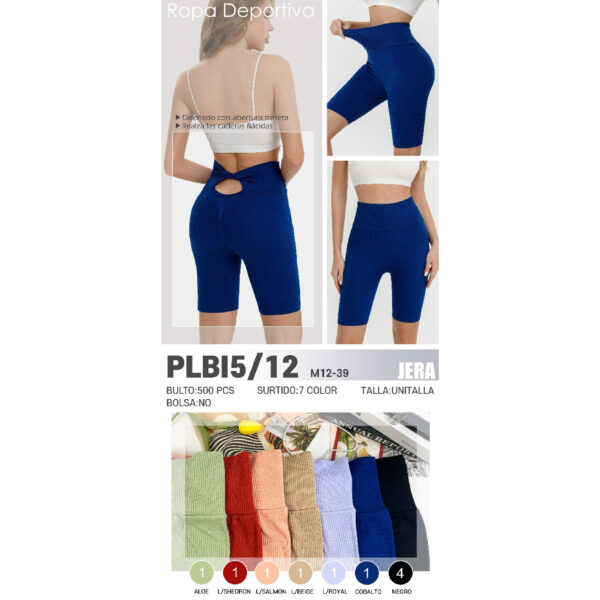 JERA-PLBI5/12 / SHORT DEPORTIVO CON ABERTURA TRASERA. Paquete 10pzs: $32 / 10 Paquetes: $30