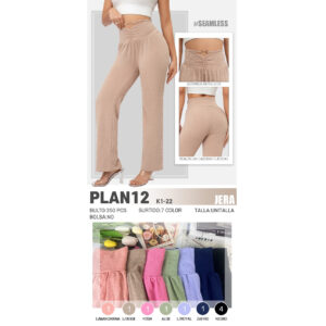 JERA-PLAN12/ PANTALON DE PRETINA ANCHA CON ADORNO METALICO. Paquete 10pzs: $46 / 10 Paquetes: $44