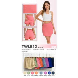 JERA-TWLB12/ FALDA SHORT CON PEDRERIA. Paquete 10pzs: $65 / 10 Paquetes: $62
