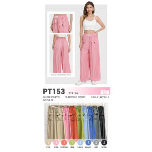 JERA-PT153 PANTALON TIPO ROMPEVIENTOS HOLGADO /Paquete 10pzs: $83 / 10 Paquetes: $78