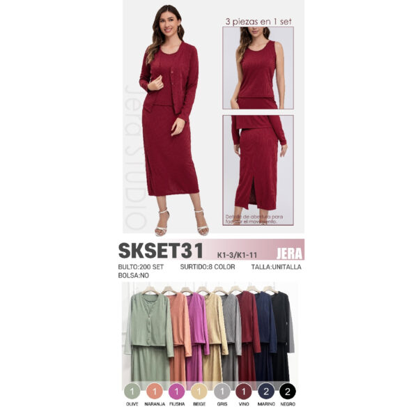 JERA-SKSET31/ CONJUNTO DE 3 PIEZAS. Paquete 10pzs: $112 / 10 Paquetes: $106