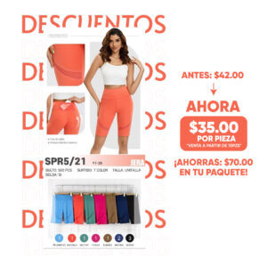 JERA-SPR5/21 / LEGGIN DEPORTIVO CON BOLSILLOS TRASEROS. Paquete 10pzs: $35 / 10 Paquetes: $33